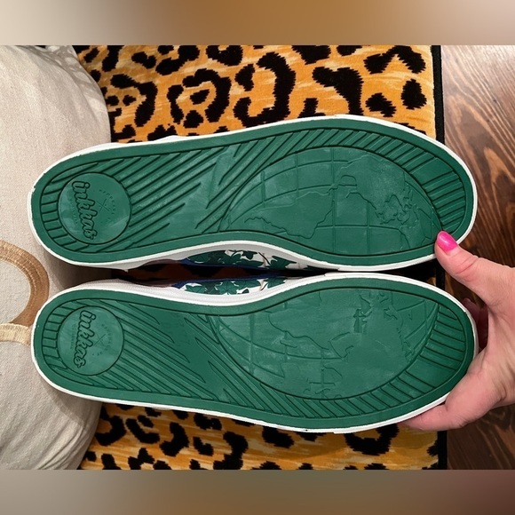 INKKAS Sneakers Trek Slip On Brick Leaf Chicago Green Blue Mens and Womens NEW - Picture 3 of 6